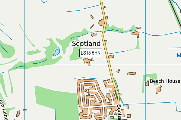 LS18 5HN map - OS VectorMap District (Ordnance Survey) LS18 5HN map - OS VectorMap District (Ordnance Survey)