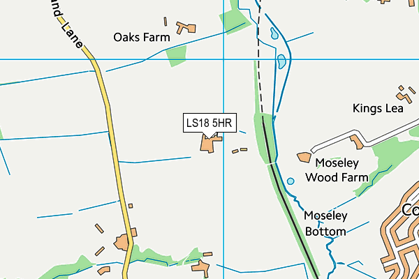 LS18 5HR map - OS VectorMap District (Ordnance Survey)