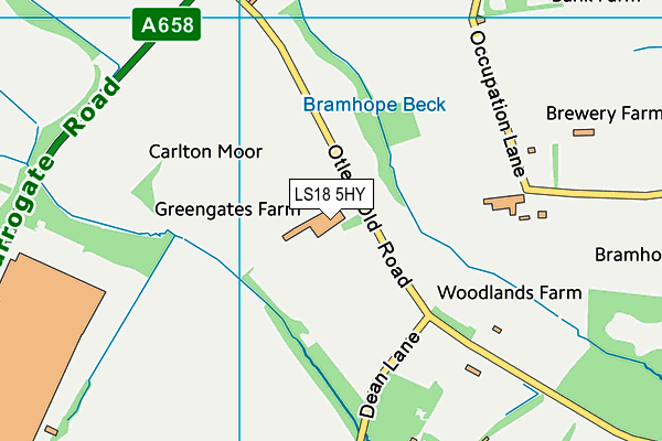 LS18 5HY map - OS VectorMap District (Ordnance Survey) LS18 5HY map - OS VectorMap District (Ordnance Survey)