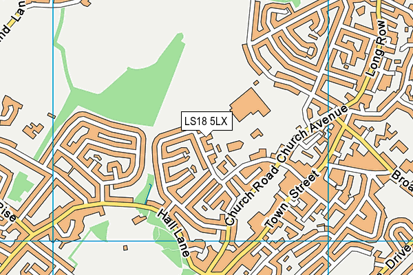 LS18 5LX map - OS VectorMap District (Ordnance Survey) LS18 5LX map - OS VectorMap District (Ordnance Survey)
