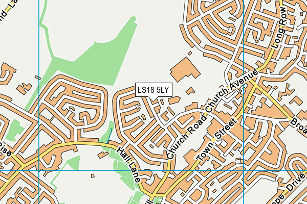 LS18 5LY map - OS VectorMap District (Ordnance Survey) LS18 5LY map - OS VectorMap District (Ordnance Survey)