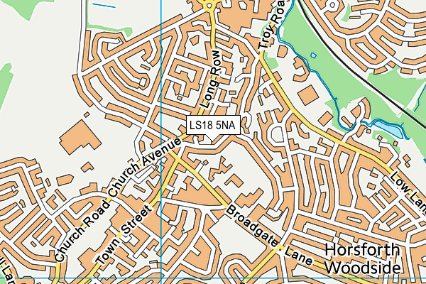 LS18 5NA map - OS VectorMap District (Ordnance Survey) LS18 5NA map - OS VectorMap District (Ordnance Survey)
