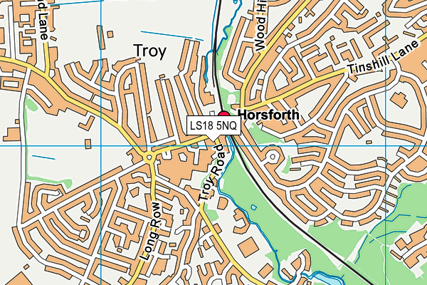 LS18 5NQ map - OS VectorMap District (Ordnance Survey) LS18 5NQ map - OS VectorMap District (Ordnance Survey)