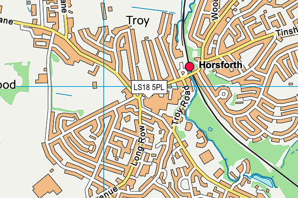LS18 5PL map - OS VectorMap District (Ordnance Survey)