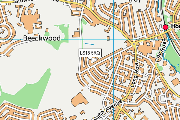 LS18 5RQ map - OS VectorMap District (Ordnance Survey) LS18 5RQ map - OS VectorMap District (Ordnance Survey)
