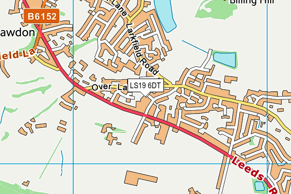 LS19 6DT map - OS VectorMap District (Ordnance Survey) LS19 6DT map - OS VectorMap District (Ordnance Survey)