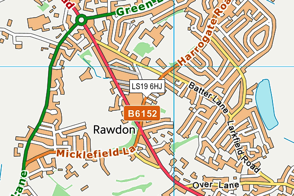 LS19 6HJ map - OS VectorMap District (Ordnance Survey) LS19 6HJ map - OS VectorMap District (Ordnance Survey)