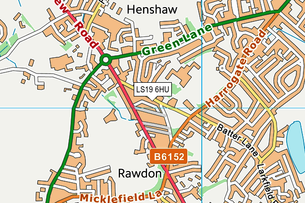 LS19 6HU map - OS VectorMap District (Ordnance Survey)