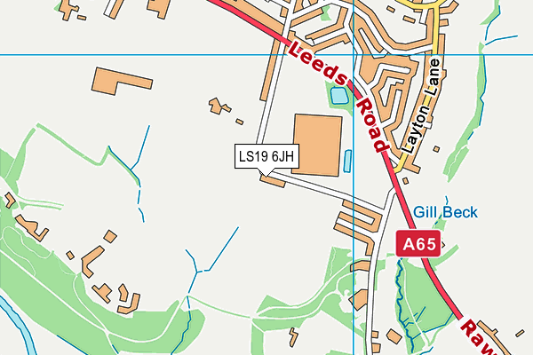 LS19 6JH map - OS VectorMap District (Ordnance Survey) LS19 6JH map - OS VectorMap District (Ordnance Survey)