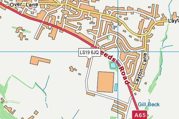 LS19 6JQ map - OS VectorMap District (Ordnance Survey) LS19 6JQ map - OS VectorMap District (Ordnance Survey)