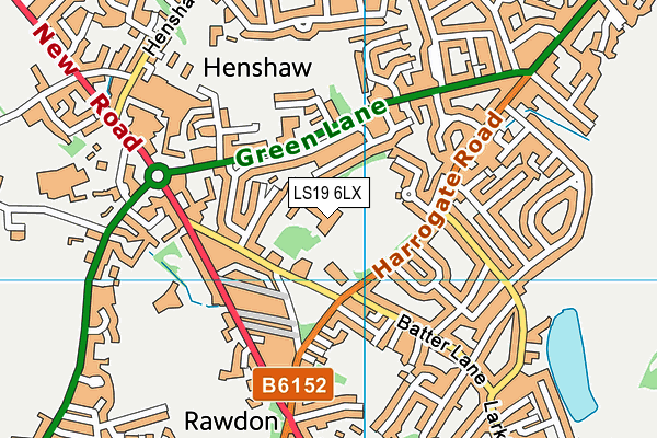 LS19 6LX map - OS VectorMap District (Ordnance Survey)