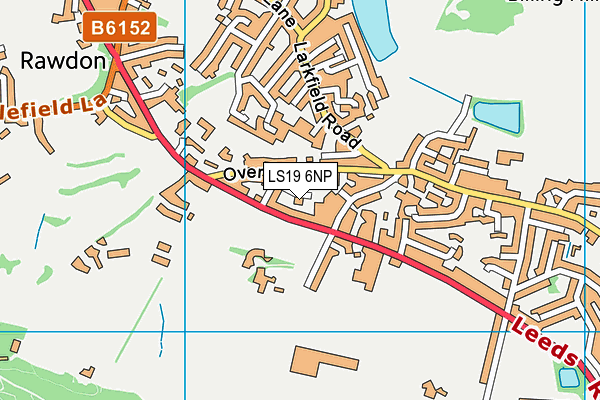 LS19 6NP map - OS VectorMap District (Ordnance Survey) LS19 6NP map - OS VectorMap District (Ordnance Survey)