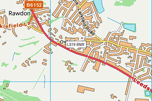 LS19 6NW map - OS VectorMap District (Ordnance Survey) LS19 6NW map - OS VectorMap District (Ordnance Survey)