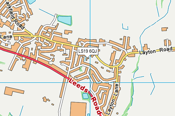 LS19 6QJ map - OS VectorMap District (Ordnance Survey) LS19 6QJ map - OS VectorMap District (Ordnance Survey)
