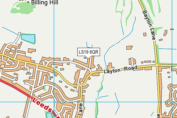 LS19 6QR map - OS VectorMap District (Ordnance Survey)