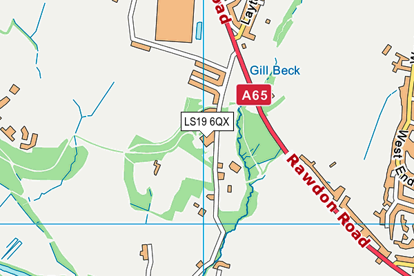 LS19 6QX map - OS VectorMap District (Ordnance Survey) LS19 6QX map - OS VectorMap District (Ordnance Survey)