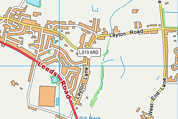 LS19 6RD map - OS VectorMap District (Ordnance Survey) LS19 6RD map - OS VectorMap District (Ordnance Survey)