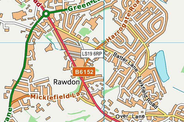 LS19 6RP map - OS VectorMap District (Ordnance Survey) LS19 6RP map - OS VectorMap District (Ordnance Survey)