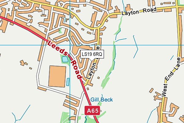 LS19 6RQ map - OS VectorMap District (Ordnance Survey) LS19 6RQ map - OS VectorMap District (Ordnance Survey)