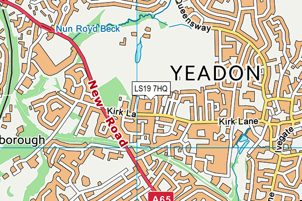 LS19 7HQ map - OS VectorMap District (Ordnance Survey) LS19 7HQ map - OS VectorMap District (Ordnance Survey)