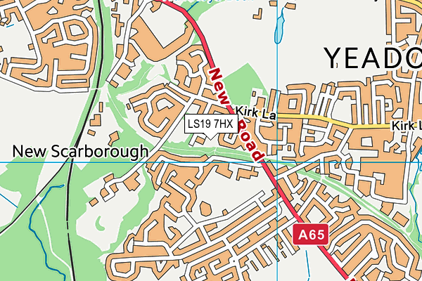 LS19 7HX map - OS VectorMap District (Ordnance Survey) LS19 7HX map - OS VectorMap District (Ordnance Survey)