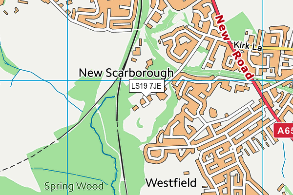 LS19 7JE map - OS VectorMap District (Ordnance Survey) LS19 7JE map - OS VectorMap District (Ordnance Survey)