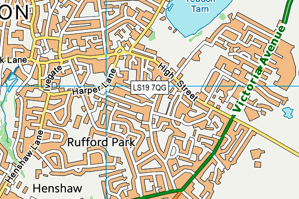 LS19 7QG map - OS VectorMap District (Ordnance Survey) LS19 7QG map - OS VectorMap District (Ordnance Survey)