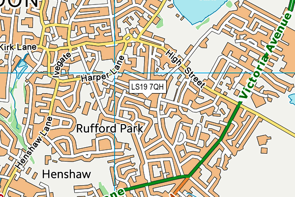 LS19 7QH map - OS VectorMap District (Ordnance Survey) LS19 7QH map - OS VectorMap District (Ordnance Survey)