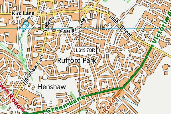 LS19 7QR map - OS VectorMap District (Ordnance Survey) LS19 7QR map - OS VectorMap District (Ordnance Survey)