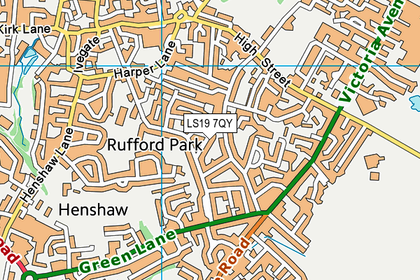 LS19 7QY map - OS VectorMap District (Ordnance Survey) LS19 7QY map - OS VectorMap District (Ordnance Survey)