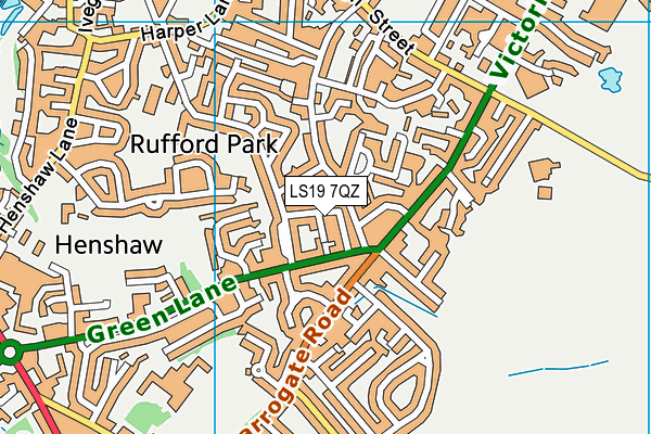 LS19 7QZ map - OS VectorMap District (Ordnance Survey) LS19 7QZ map - OS VectorMap District (Ordnance Survey)