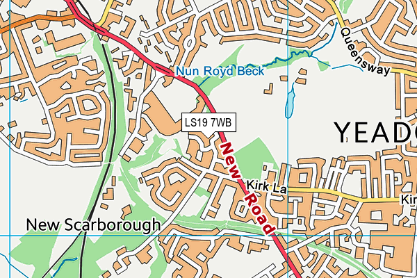 LS19 7WB map - OS VectorMap District (Ordnance Survey) LS19 7WB map - OS VectorMap District (Ordnance Survey)