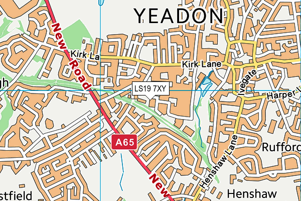 LS19 7XY map - OS VectorMap District (Ordnance Survey) LS19 7XY map - OS VectorMap District (Ordnance Survey)