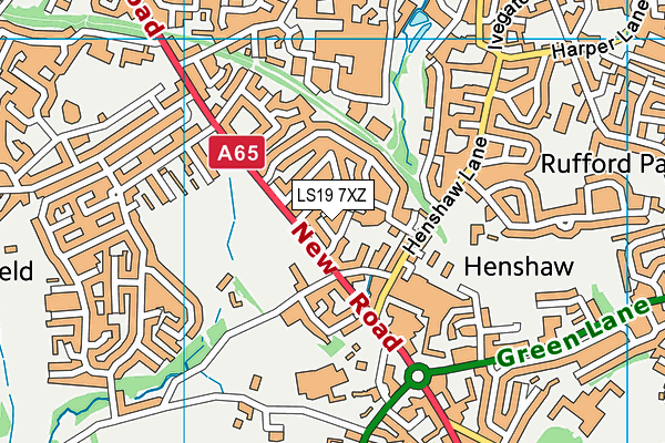 LS19 7XZ map - OS VectorMap District (Ordnance Survey) LS19 7XZ map - OS VectorMap District (Ordnance Survey)