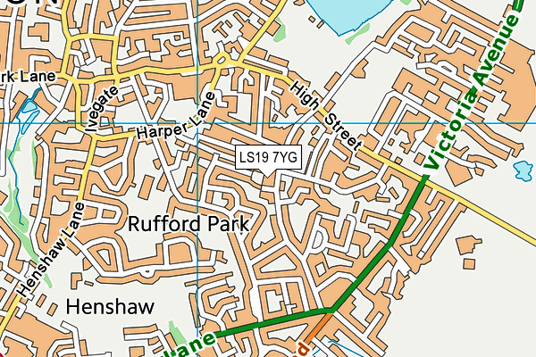 LS19 7YG map - OS VectorMap District (Ordnance Survey) LS19 7YG map - OS VectorMap District (Ordnance Survey)