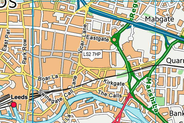 LS2 7HP map - OS VectorMap District (Ordnance Survey) LS2 7HP map - OS VectorMap District (Ordnance Survey)