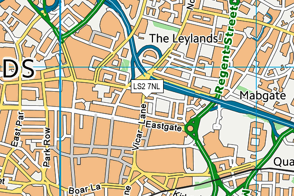 LS2 7NL map - OS VectorMap District (Ordnance Survey) LS2 7NL map - OS VectorMap District (Ordnance Survey)