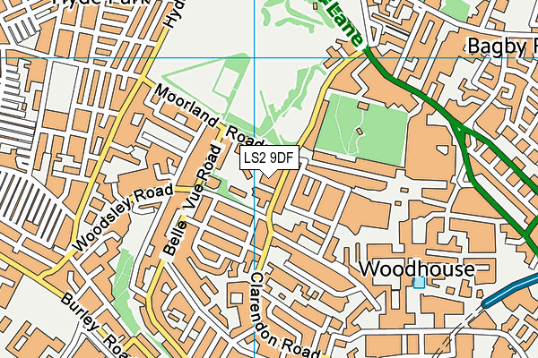 LS2 9DF map - OS VectorMap District (Ordnance Survey) LS2 9DF map - OS VectorMap District (Ordnance Survey)
