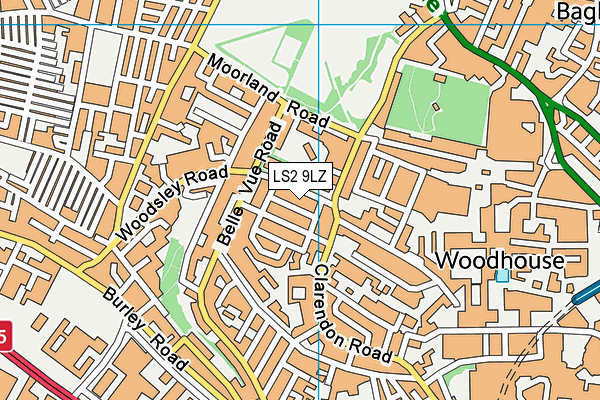 LS2 9LZ map - OS VectorMap District (Ordnance Survey) LS2 9LZ map - OS VectorMap District (Ordnance Survey)
