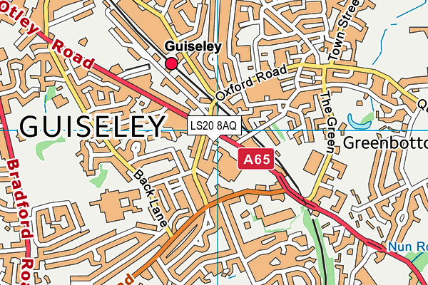 LS20 8AQ map - OS VectorMap District (Ordnance Survey) LS20 8AQ map - OS VectorMap District (Ordnance Survey)