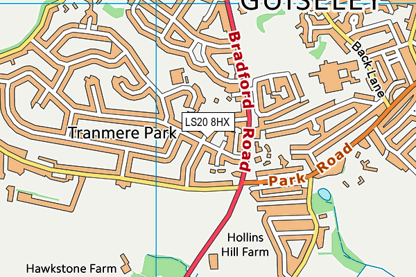 LS20 8HX map - OS VectorMap District (Ordnance Survey) LS20 8HX map - OS VectorMap District (Ordnance Survey)