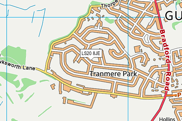 LS20 8JE map - OS VectorMap District (Ordnance Survey) LS20 8JE map - OS VectorMap District (Ordnance Survey)