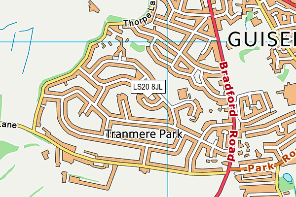 LS20 8JL map - OS VectorMap District (Ordnance Survey) LS20 8JL map - OS VectorMap District (Ordnance Survey)