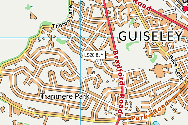 LS20 8JY map - OS VectorMap District (Ordnance Survey) LS20 8JY map - OS VectorMap District (Ordnance Survey)