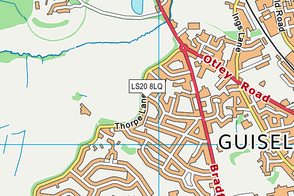 LS20 8LQ map - OS VectorMap District (Ordnance Survey) LS20 8LQ map - OS VectorMap District (Ordnance Survey)