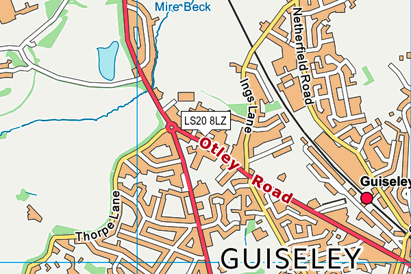 LS20 8LZ map - OS VectorMap District (Ordnance Survey)