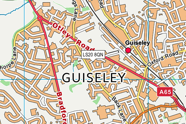 LS20 8QN map - OS VectorMap District (Ordnance Survey) LS20 8QN map - OS VectorMap District (Ordnance Survey)