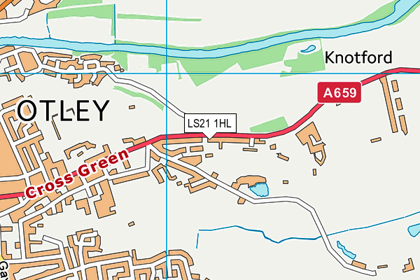 LS21 1HL map - OS VectorMap District (Ordnance Survey)