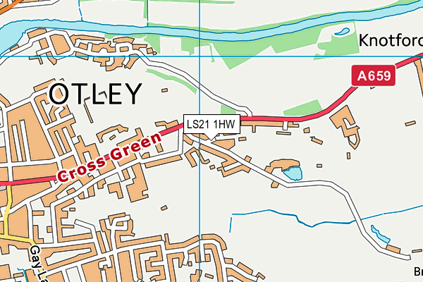 LS21 1HW map - OS VectorMap District (Ordnance Survey) LS21 1HW map - OS VectorMap District (Ordnance Survey)
