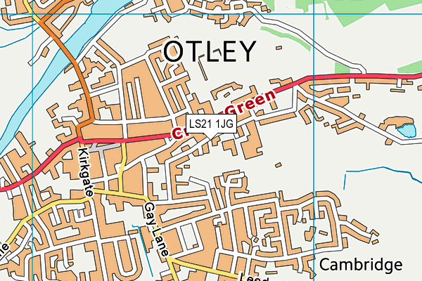 LS21 1JG map - OS VectorMap District (Ordnance Survey)